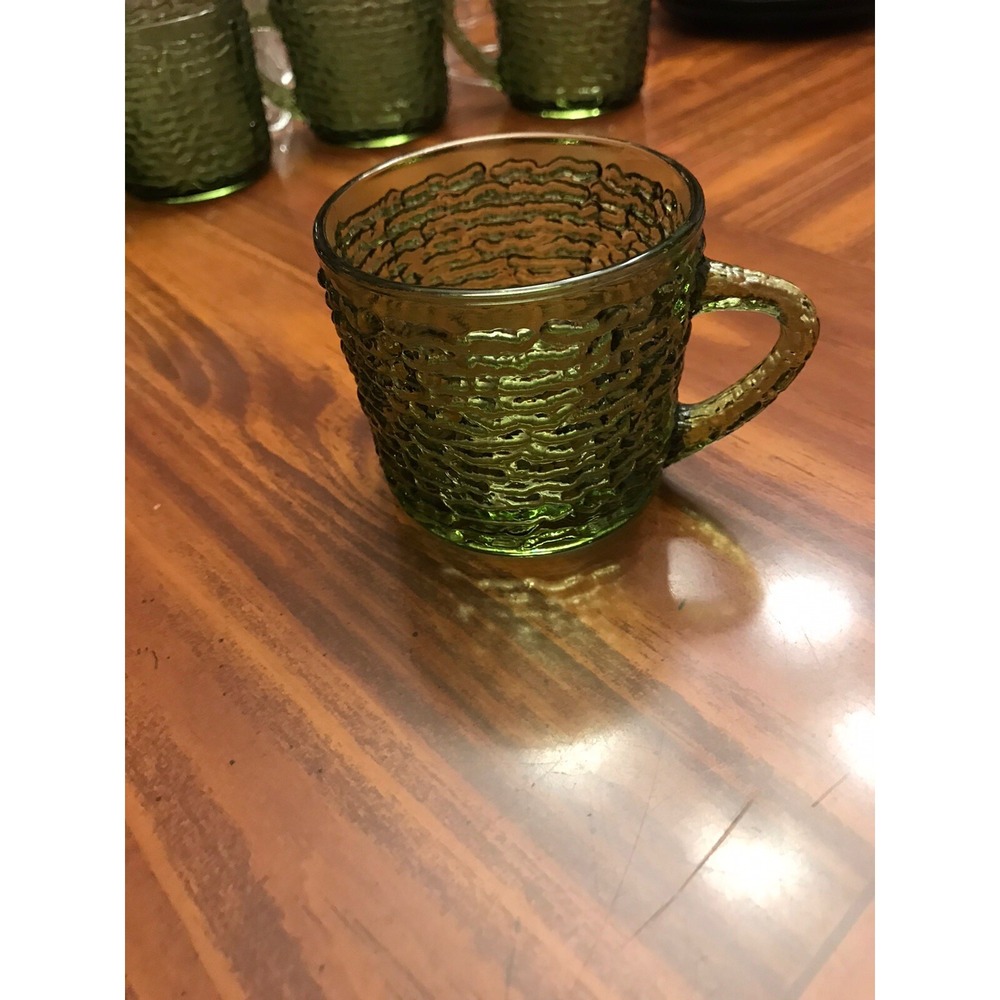 anchor hocking avocado green soreno coffee‎ Cup Mug Vintage